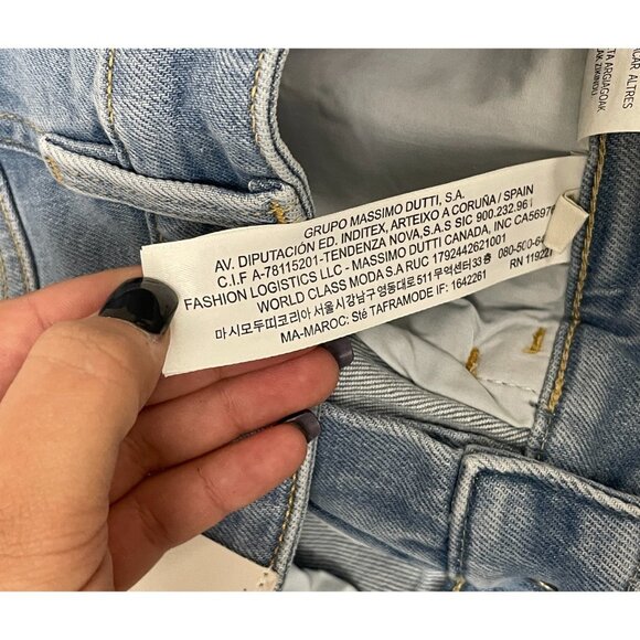 Massimo Dutti Women Jeans EU 36 US 4 Blue Cropped Mid Rise Slim Fit 5060/817 NWT - Picture 10 of 16